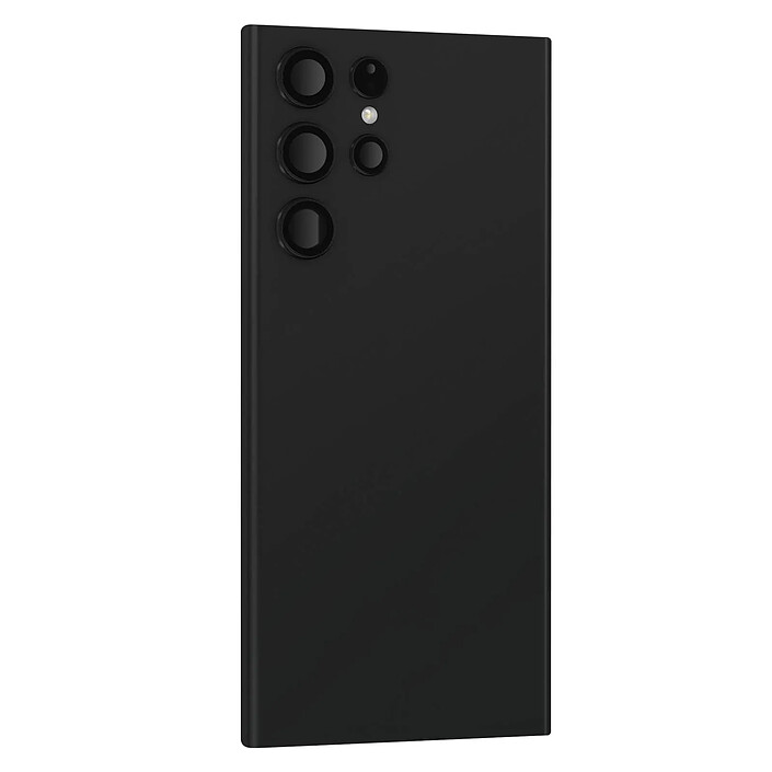 Clappio Vitre Arrière pour Samsung Galaxy S22 Ultra avec Lentille Caméra Noir