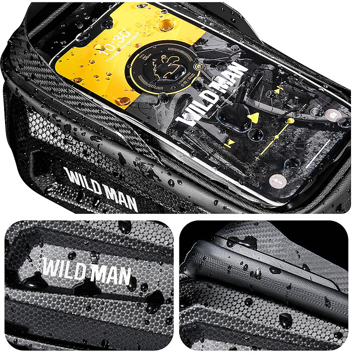 Acheter Wildman Sacoche de Vélo Étanche Capacité 1L Fenêtre Tactile Wildman E10 Noir