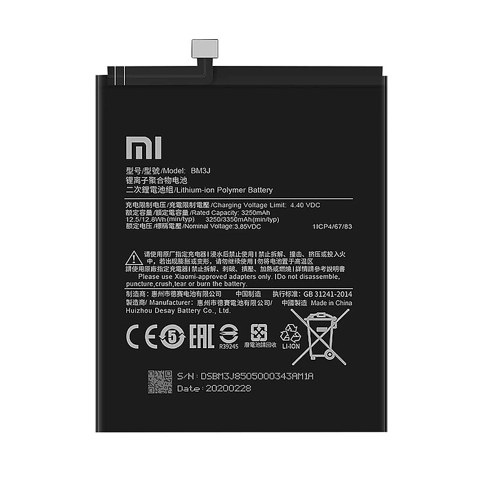 Clappio Batterie pour Xiaomi Mi 8 Lite 3250mAh Remplace BM3J