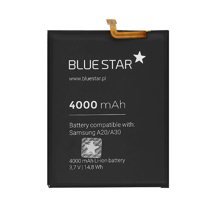 Blue Star Batterie pour Samsung Galaxy A30, A30s et A50 4000mAh Li-Ion Noir