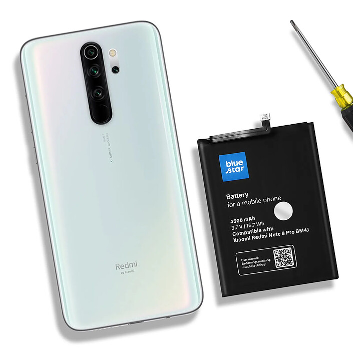 Blue Star Batterie pour Xiaomi Redmi Note 8 Pro 4500mAh BM4J Noir pas cher