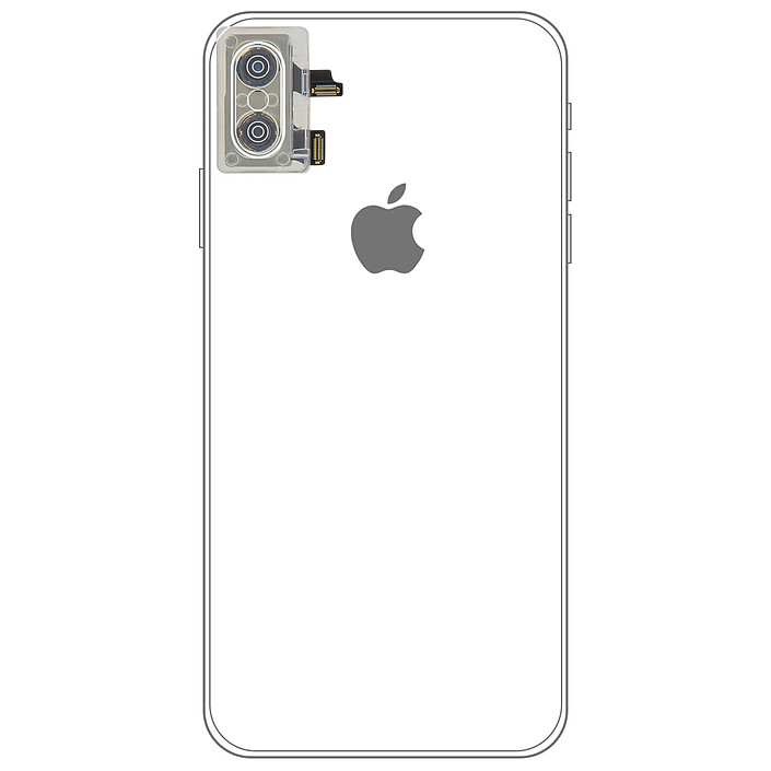 Clappio Caméra Arrière pour iPhone XS Max Module Appareil Photo Compatible + Nappe