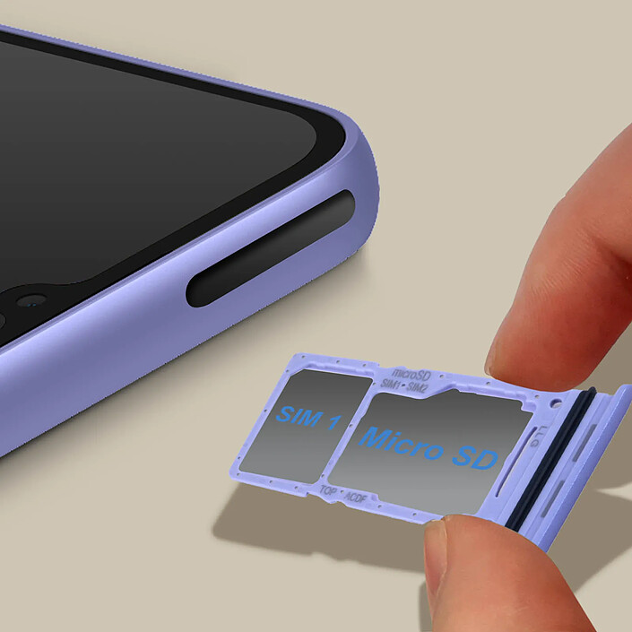 Avis Clappio Tiroir Carte SIM pour Samsung Galaxy A34 5G Nano SIM + Micro-SD Violet
