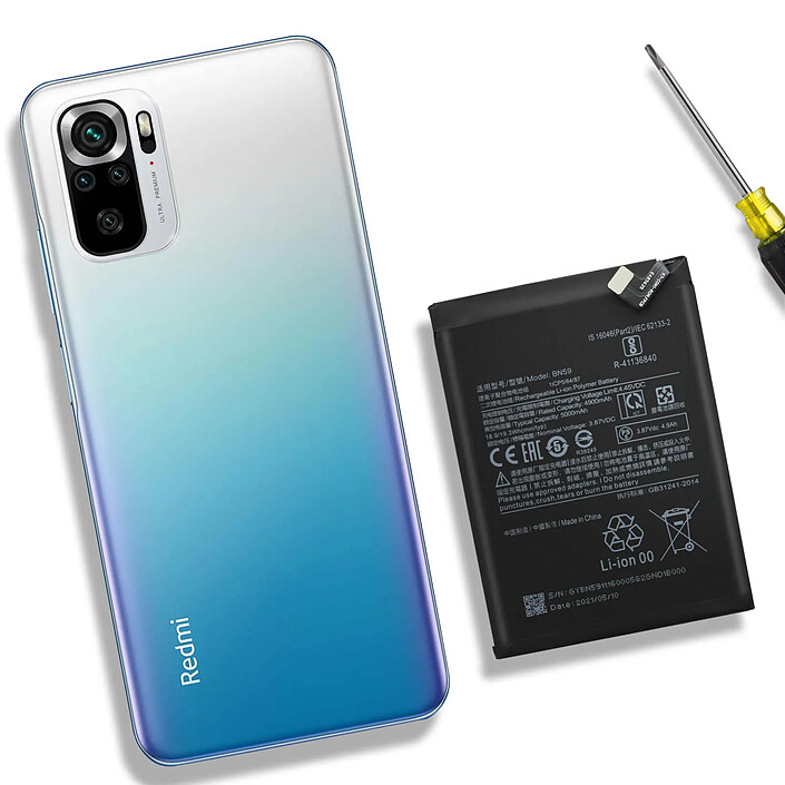 Clappio Batterie pour Xiaomi Redmi Note 10 et 10S 4900mAh BN59 pas cher