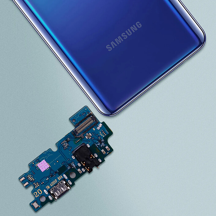 Clappio Connecteur de charge Samsung Galaxy A21s USB type C et Micro et Jack 3.5mm Vert pas cher