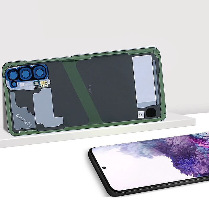 Clappio Cache Batterie Samsung Galaxy S20 Façade Arrière de Remplacement noir pas cher