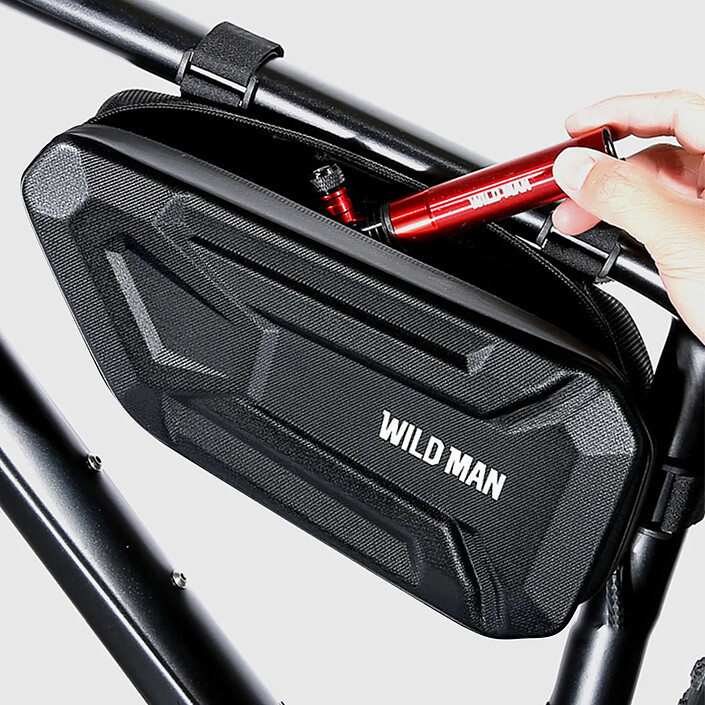 Avis Wildman Sacoche Vélo Étanche 1.5L Revêtement Antichoc Fixations Scratch XT4 Noir