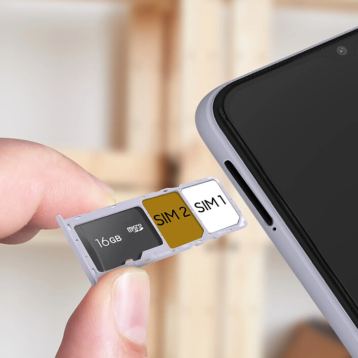 Avis Clappio Tiroir Carte SIM de Remplacement Samsung Galaxy A22 5G lavande
