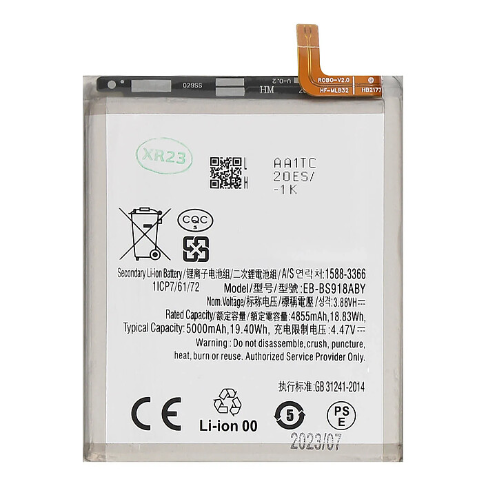 Clappio Batterie pour Samsung Galaxy S23 Ultra Capacité 5000mAh Parfaitement Compatible