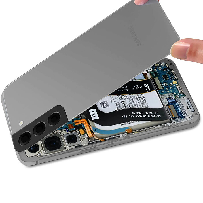 Avis Samsung Cache Batterie Originale pour Samsung Galaxy S22 Plus avec lentille caméra  gris