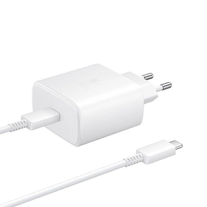 samsung Chargeur Secteur Samsung Original Câble USB-C vers USB-C Fast Charging 2.0 Blanc