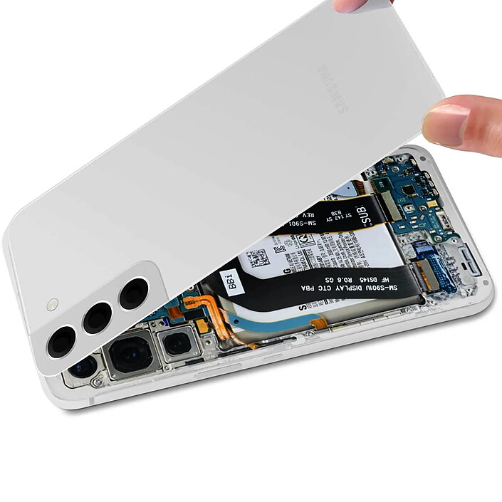 Avis Samsung Cache Batterie Originale pour Samsung Galaxy S22 Plus avec lentille caméra  blanc