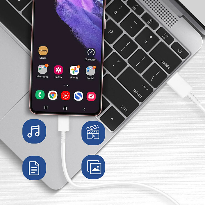 Acheter Samsung Câble USB vers USB-C Charge rapide 1 mètre EP-DG970BWE Blanc