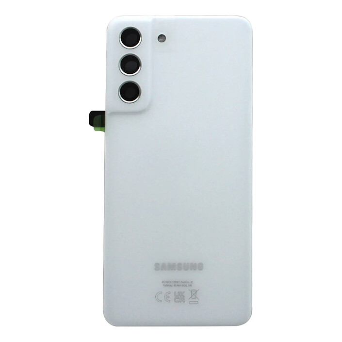 Samsung Cache Batterie Originale pour Samsung Galaxy S21 FE avec lentille caméra  blanc