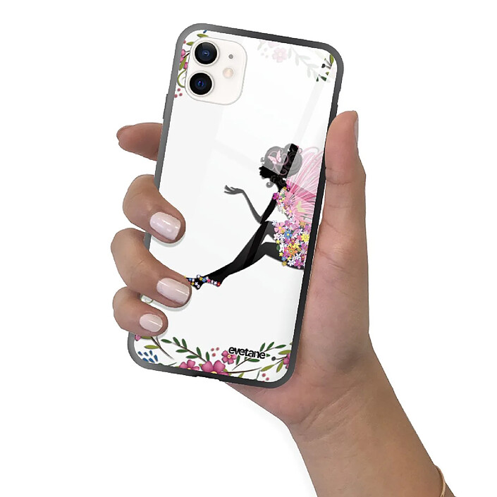 Evetane Coque iPhone 12 Mini Coque Soft Touch Glossy Fée Fleurale Design pas cher