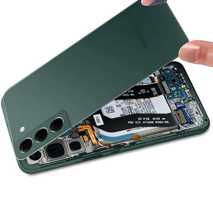 Avis Samsung Cache Batterie Originale pour Samsung Galaxy S22 Plus avec lentille caméra  vert