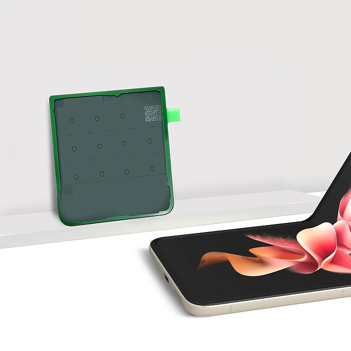 Samsung Cache Batterie pour Galaxy Z Flip 3 Façade Arrière Originale  crème pas cher