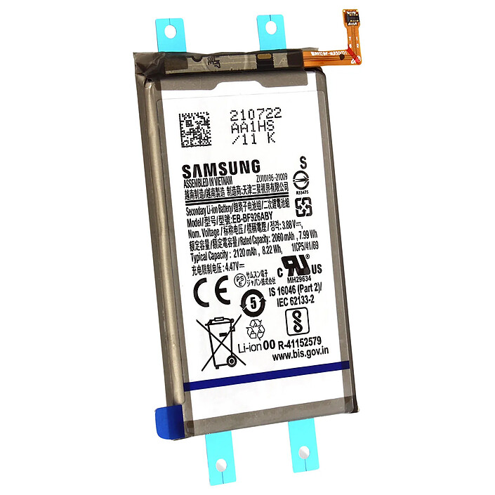 Samsung Batterie Principale pour Samsung Galaxy Z Fold 3 2120mAh EB-BF926ABY pour Samsung Galaxy Noir
