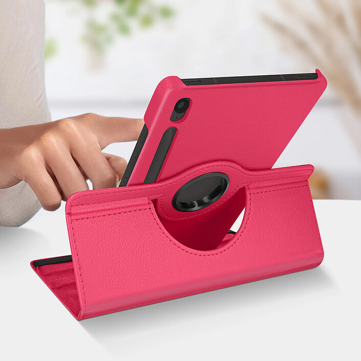 Acheter Étui folio pour Samsung Tab S9 FE Support rotatif Paysage Portrait Fuchsia