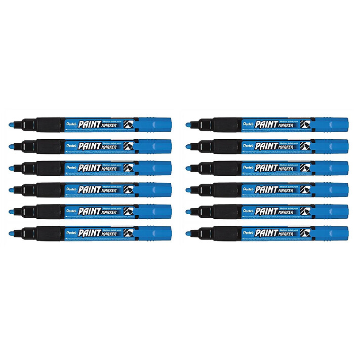 PENTEL marqueur permanent MMP20 PAINT MARKER, bleu x 12