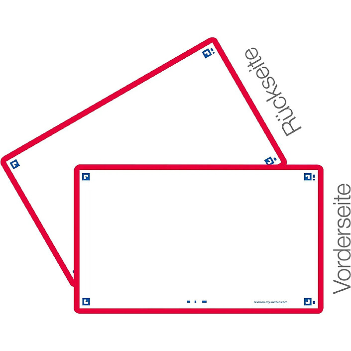 Avis OXFORD Pack 80 Fiches Bristol Flash 2.0 - 7,5 x 12,5cm Fond Blanc Uni Cadre Rouge