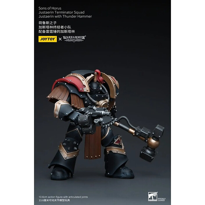 Acheter Warhammer The Horus Heresy - Figurine 1/18 Sons of Horus Justaerin Terminator Squad Justaerin with Thunder Hammer 12 cm
