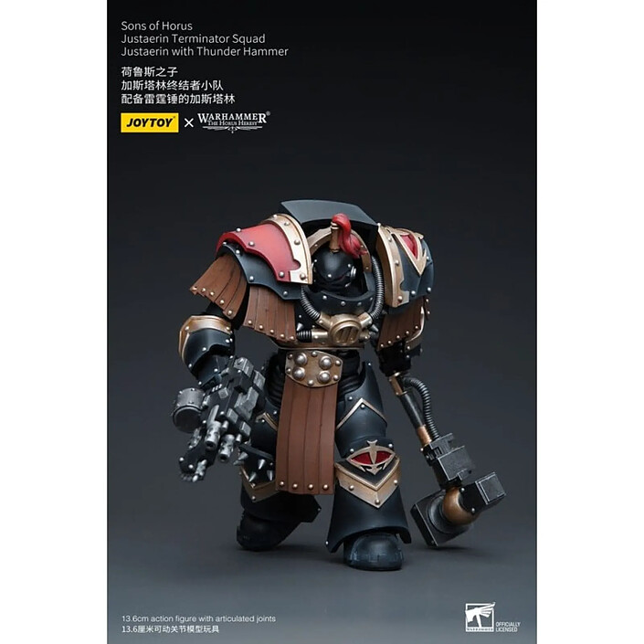 Warhammer The Horus Heresy - Figurine 1/18 Sons of Horus Justaerin Terminator Squad Justaerin with Thunder Hammer 12 cm pas cher