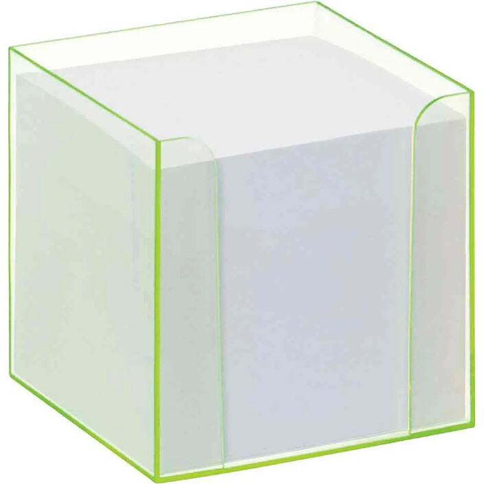 FOLIA Porte bloc-notes 'Luxbox' avec des bords luminescents, Vert