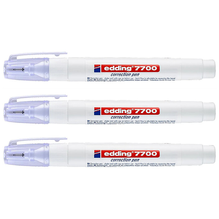 EDDING Stylo Correcteur 7700 Banc Pointe Métal 1-2 mm x 3