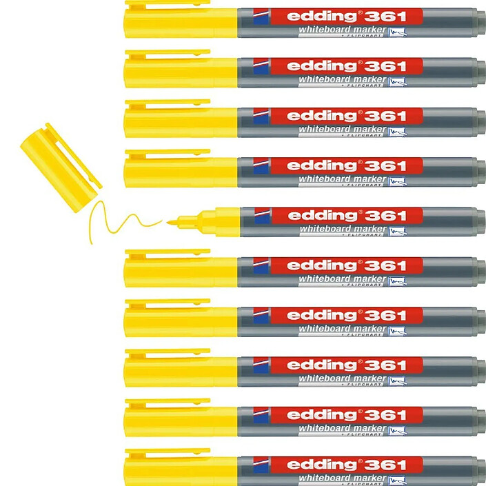 EDDING Marqueur pour Tableaux blancs 361 jaune 1 mm x 10