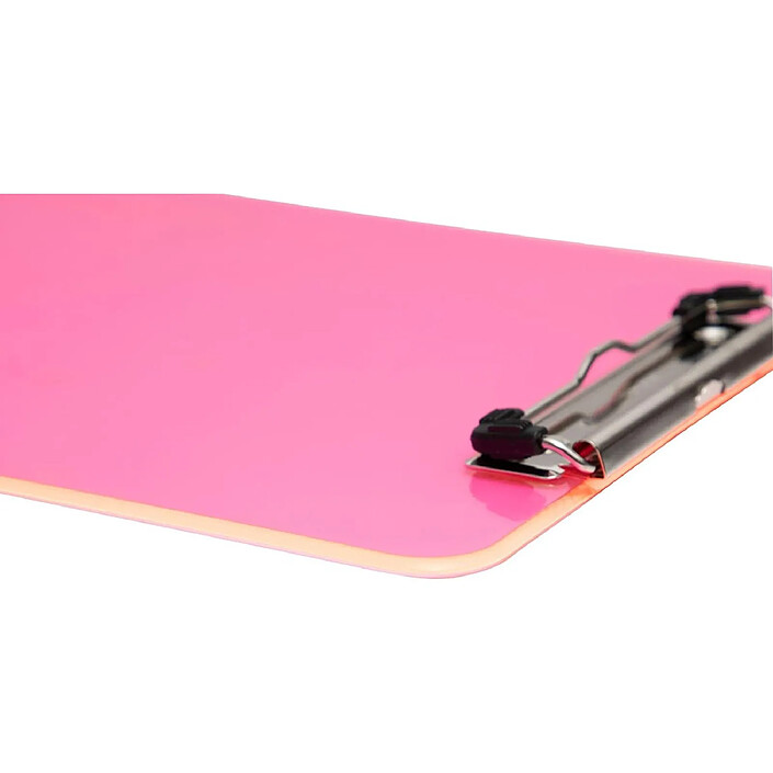 Avis MAUL Porte-bloc à pince MAULneon, A4, rose transparent