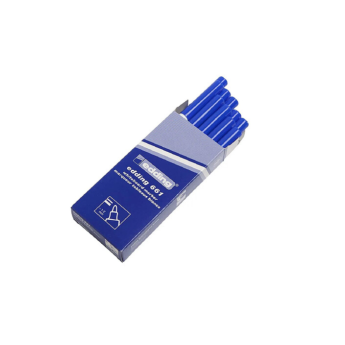 EDDING Marqueur pour Tableaux blancs 661 Bleu Pointe Moyenne 1-2 mm x 10