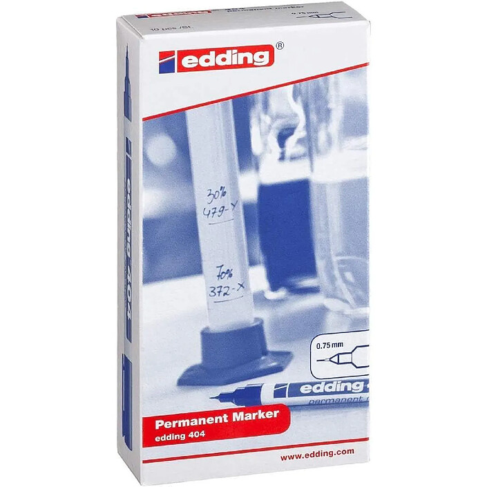 Avis EDDING Marqueur Permanent 404 Noir Pointe Ultrafine 0,75 mm x 10