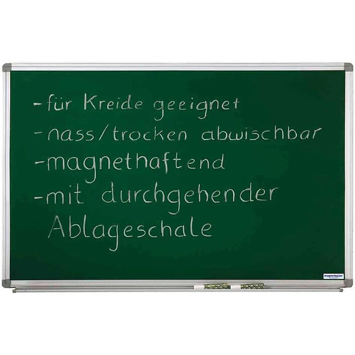 MAGNÉTOPLAN Tableau à craie 600 x 450 mm Cadre Alu magnétique effaçage à sec ou humide