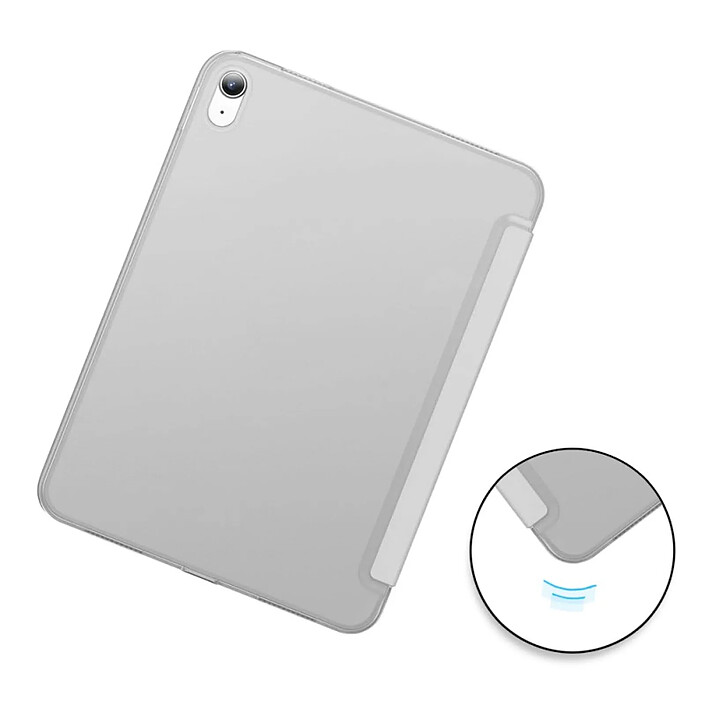 Avis Evetane Étui Smart Cover iPad 10e Génération (2022) 10.9' et iPad A16 (2025) 11' Gris à Rabat avec Support
