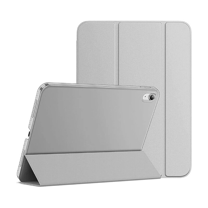 Evetane Étui Smart Cover iPad 10e Génération (2022) 10.9' et iPad A16 (2025) 11' Gris à Rabat avec Support