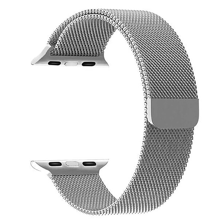 Devia Bracelet pour Apple Watch 42 / 44 / 45 / 49mm Maille Milanaise Argent