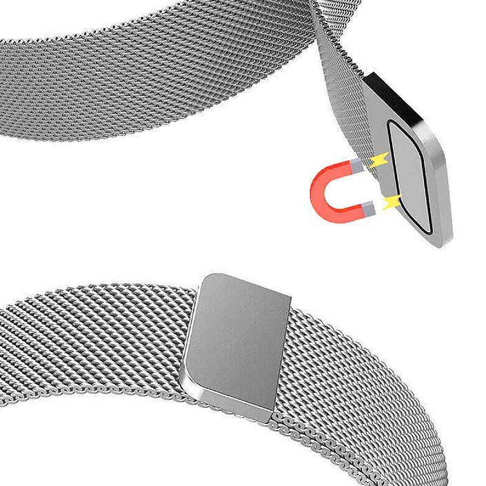 Avis Devia Bracelet pour Apple Watch 42 / 44 / 45 / 49mm Maille Milanaise Argent