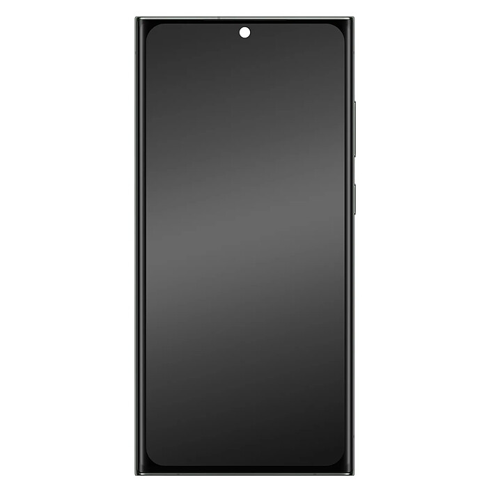 Clappio Écran Soft OLED pour Samsung S23 Ultra avec Vitre Tactile et Châssis Vert pâle