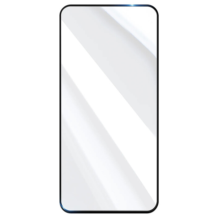 Avizar Verre Trempé pour Samsung A35 5G Adhésion Totale Biseauté Noir transparent
