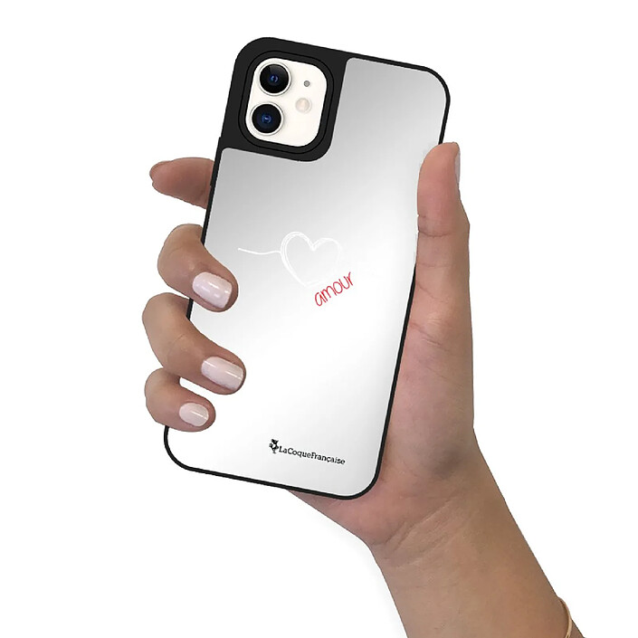 Acheter LaCoqueFrançaise Coque iPhone 11 miroir Coeur Blanc Amour Design