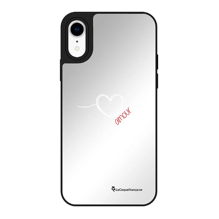 LaCoqueFrançaise Coque iPhone XR miroir Coeur Blanc Amour Design .