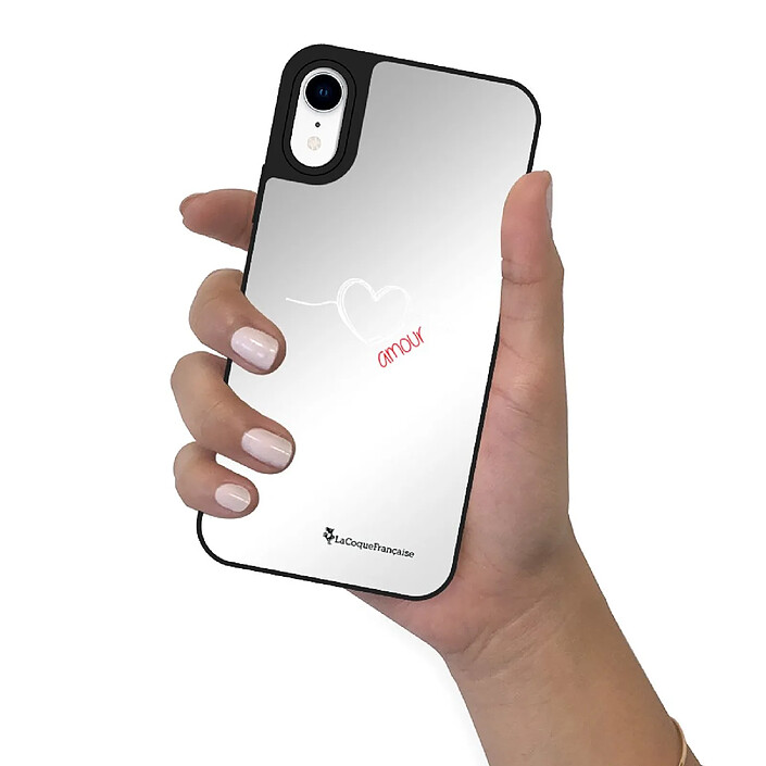 Acheter LaCoqueFrançaise Coque iPhone XR miroir Coeur Blanc Amour Design .