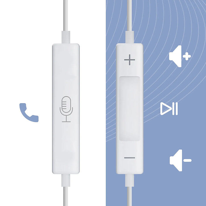 Acheter 3mk Écouteurs Filaires USB C Microphone Kit Mains Libres Blanc