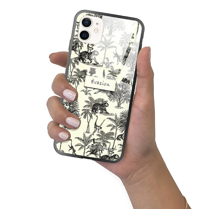 LaCoqueFrançaise Coque iPhone 12 Mini Coque Soft Touch Glossy Botanic Evasion Design pas cher