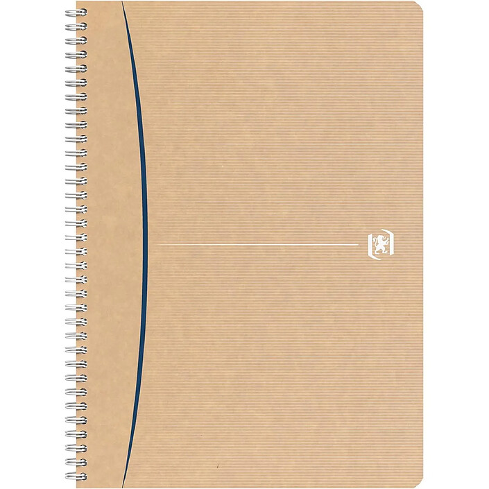 OXFORD Cahier à spirales TOUAREG A4 ligné 180 pages Couv Kraft