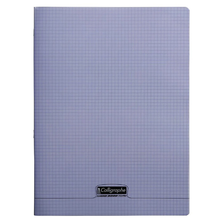 CALLIGRAPHE Cahier piqué 8000 POLYPRO 24x32 cm 48 pages petits carreaux 90 g - Violet x 10