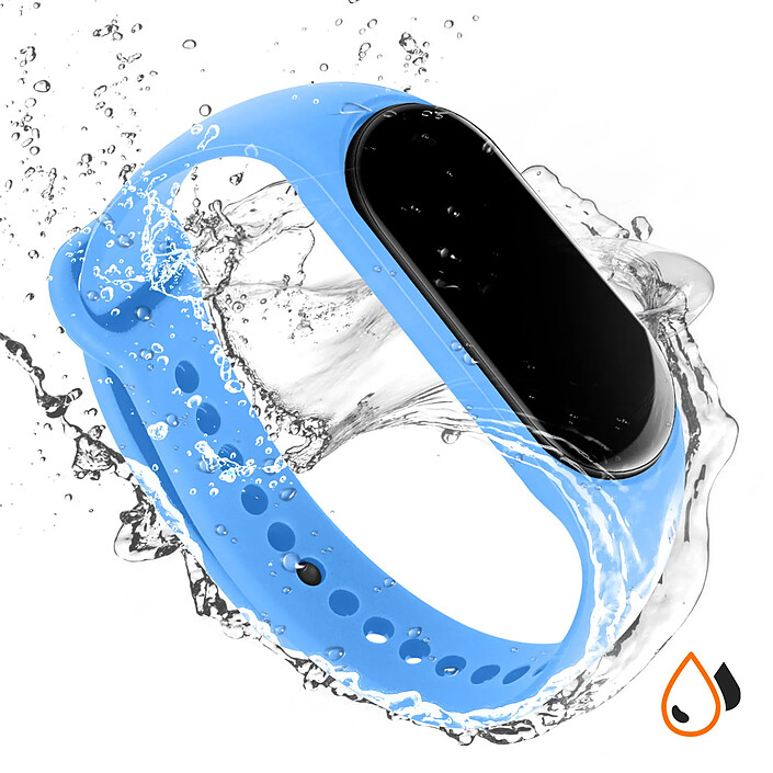 Avis Avizar Bracelet pour Xiaomi Mi Band 5 / 6 / 7 Silicone Soft Touch Waterproof Bleu