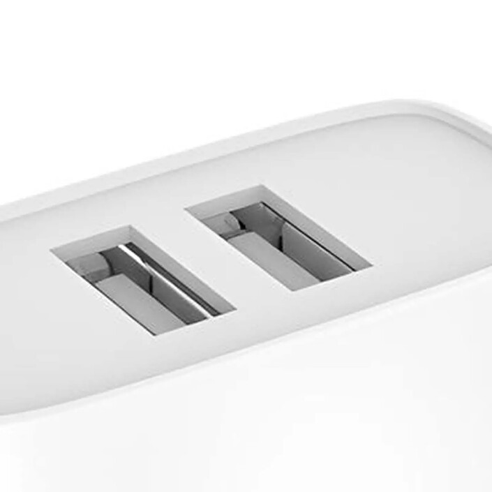 Jaym Chargeur Secteur Double USB-A 12 W 2,4A Prise US Blanc pas cher