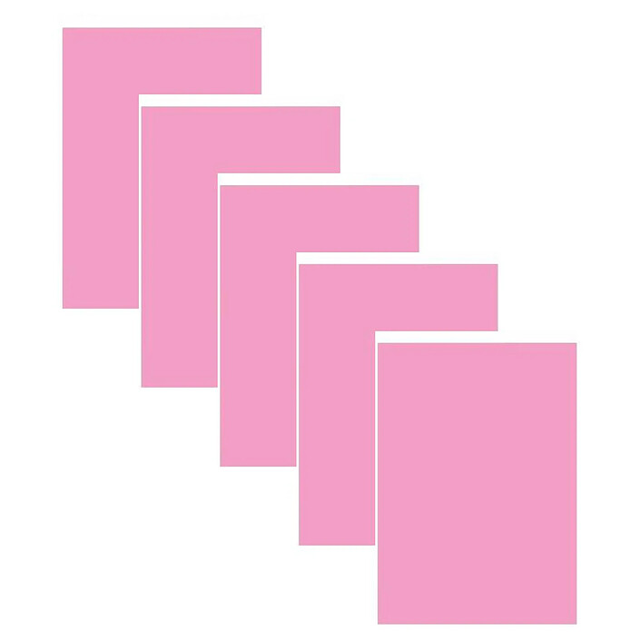 ELVE Paquet de 100 Fiches Bristol 190gA5 148x210mm Uni Rose x 5